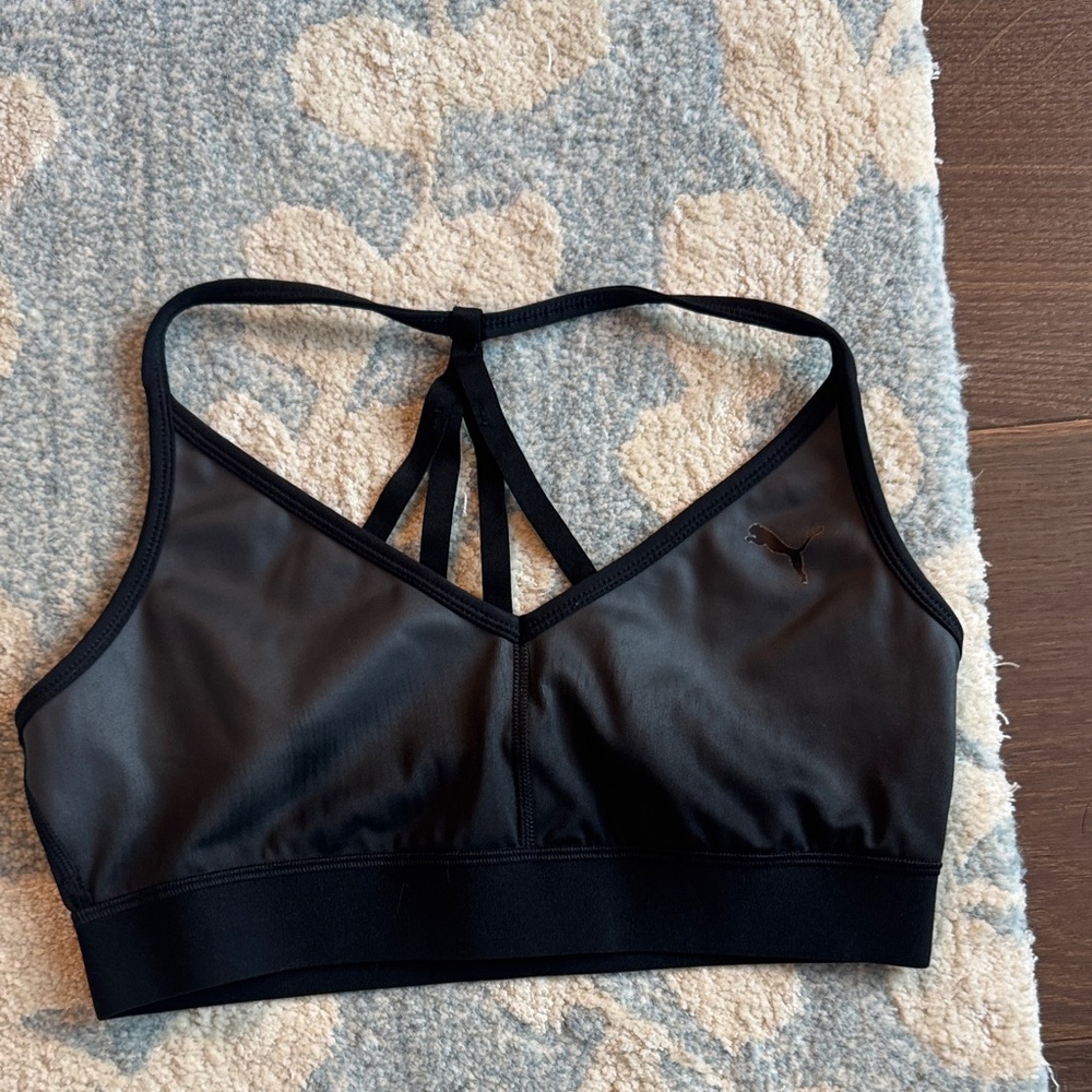 Puma Women's Black Strappy Sports Bra